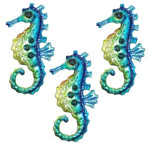 Seahorse Wall Art - Metal Coastal Wall Art, Beach Theme Decor - Suitable For😝